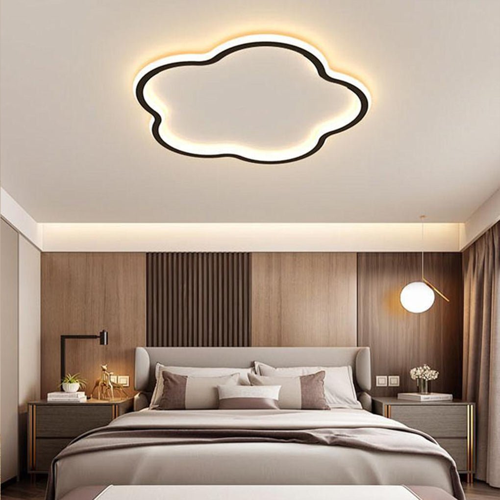 Cloud Flush Mount LED Ceiling Light – Aluminum & Acrylic Design