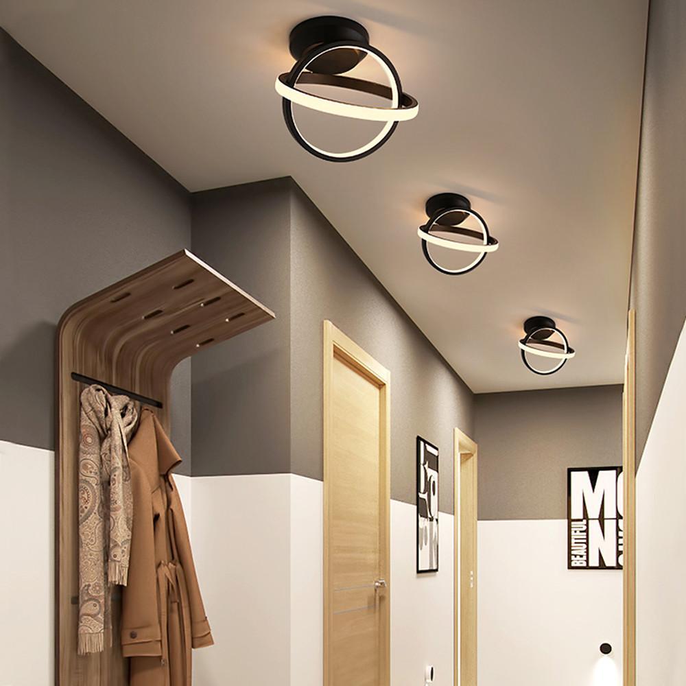 Modern LED Flush Mount Ceiling Light with Interlaced Rings