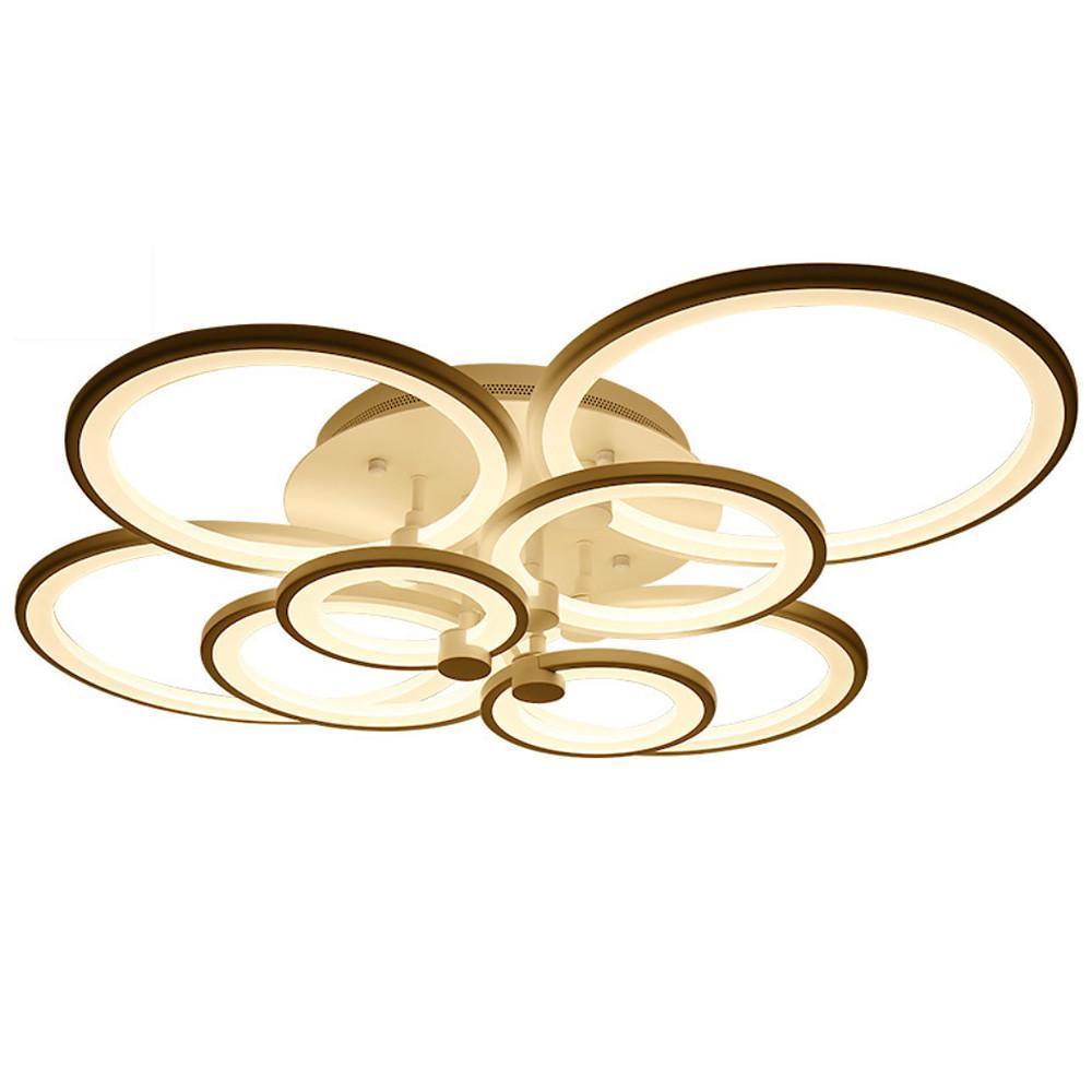 Multi-Circle Dimmable LED Semi-Flush Mount Ceiling Light