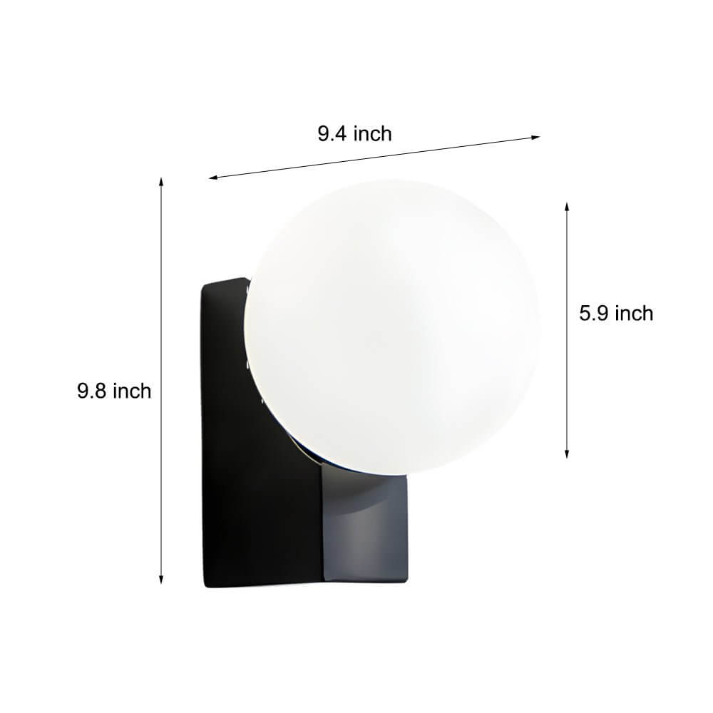 Modern Glass Ball LED Wall Light with Dimmable Feature