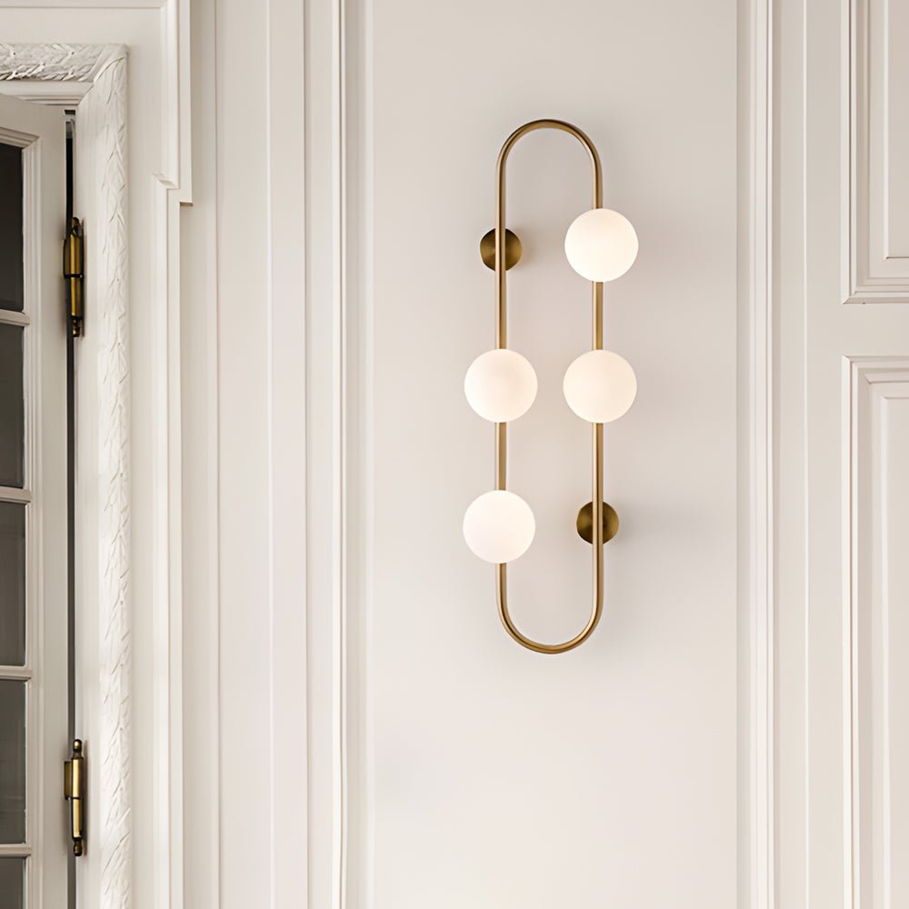 Modern 4-Globe Glass Bubble Wall Sconce with LED Light
