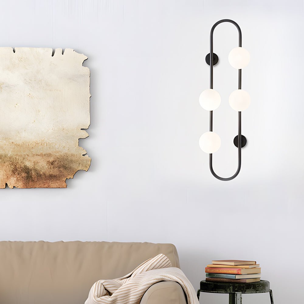 Modern 4-Globe Glass Bubble Wall Sconce with LED Light