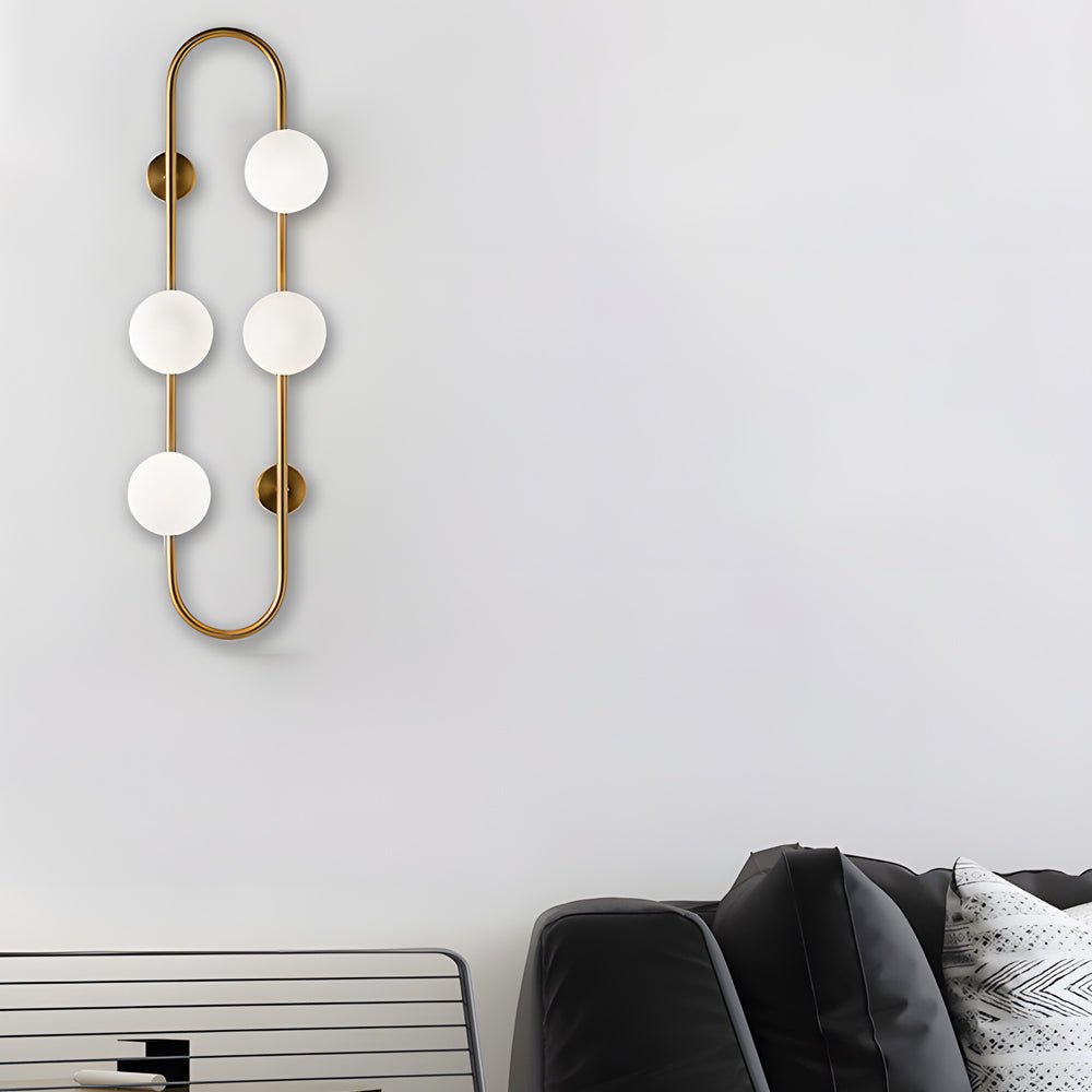 Modern 4-Globe Glass Bubble Wall Sconce with LED Light