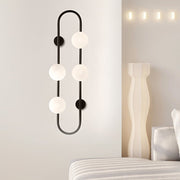 Modern 4-Globe Glass Bubble Wall Sconce with LED Light