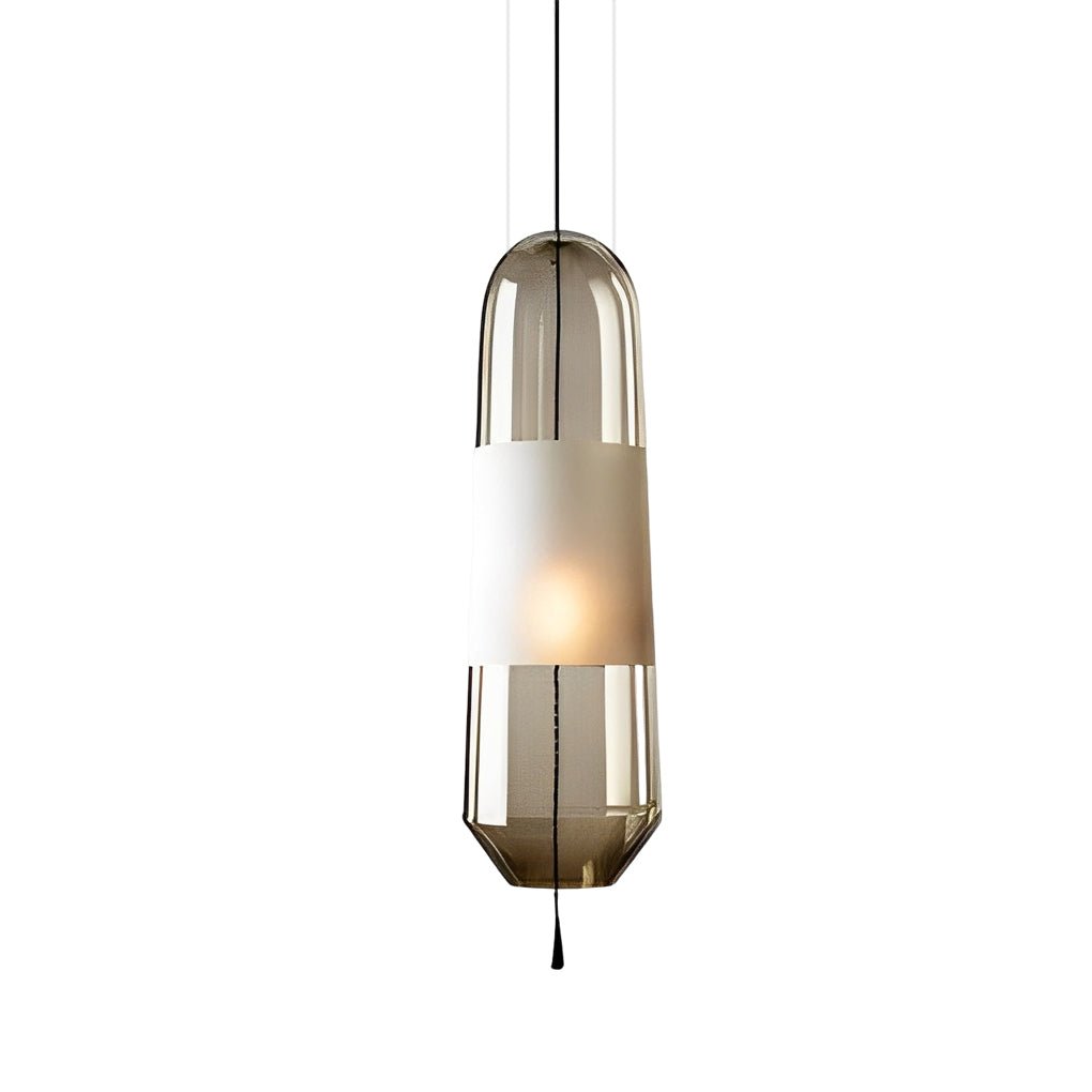 Modern Glass Pendant Light with Metal Hardware Fixture