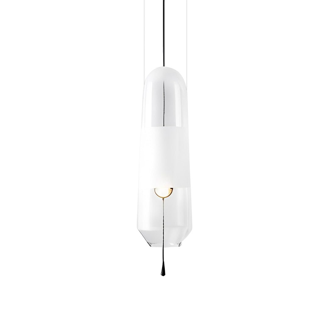 Modern Glass Pendant Light with Metal Hardware Fixture