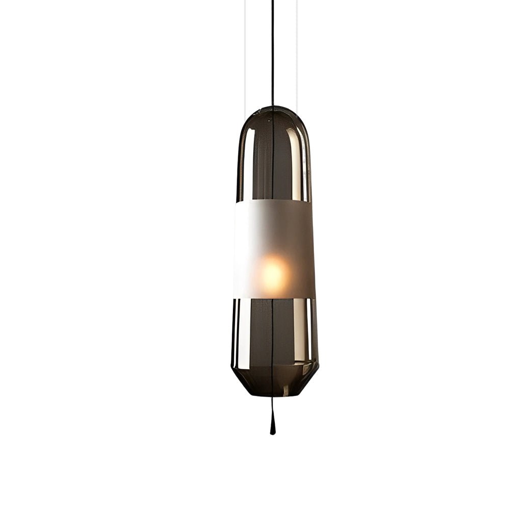 Modern Glass Pendant Light with Metal Hardware Fixture