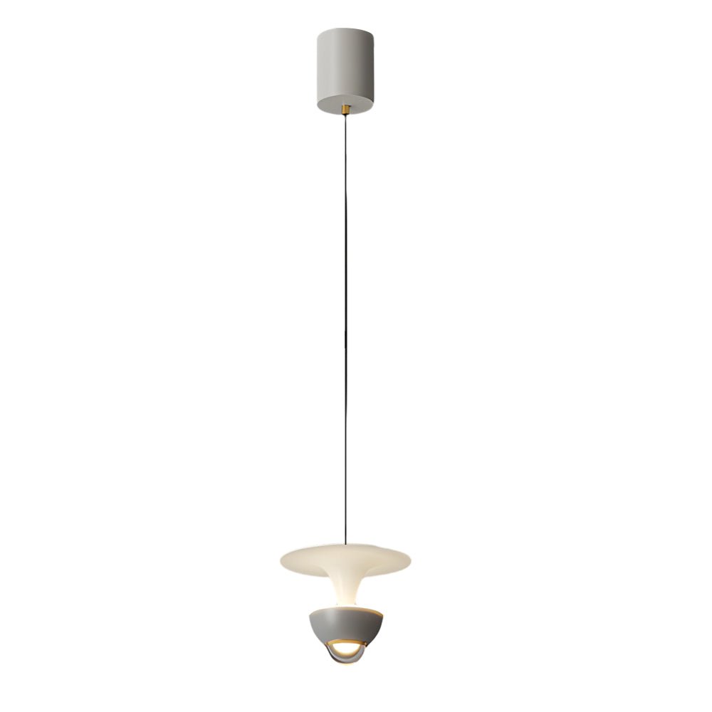 Modern LED Pendant Light with 3-Step Dimming & Adjustable Spotlight