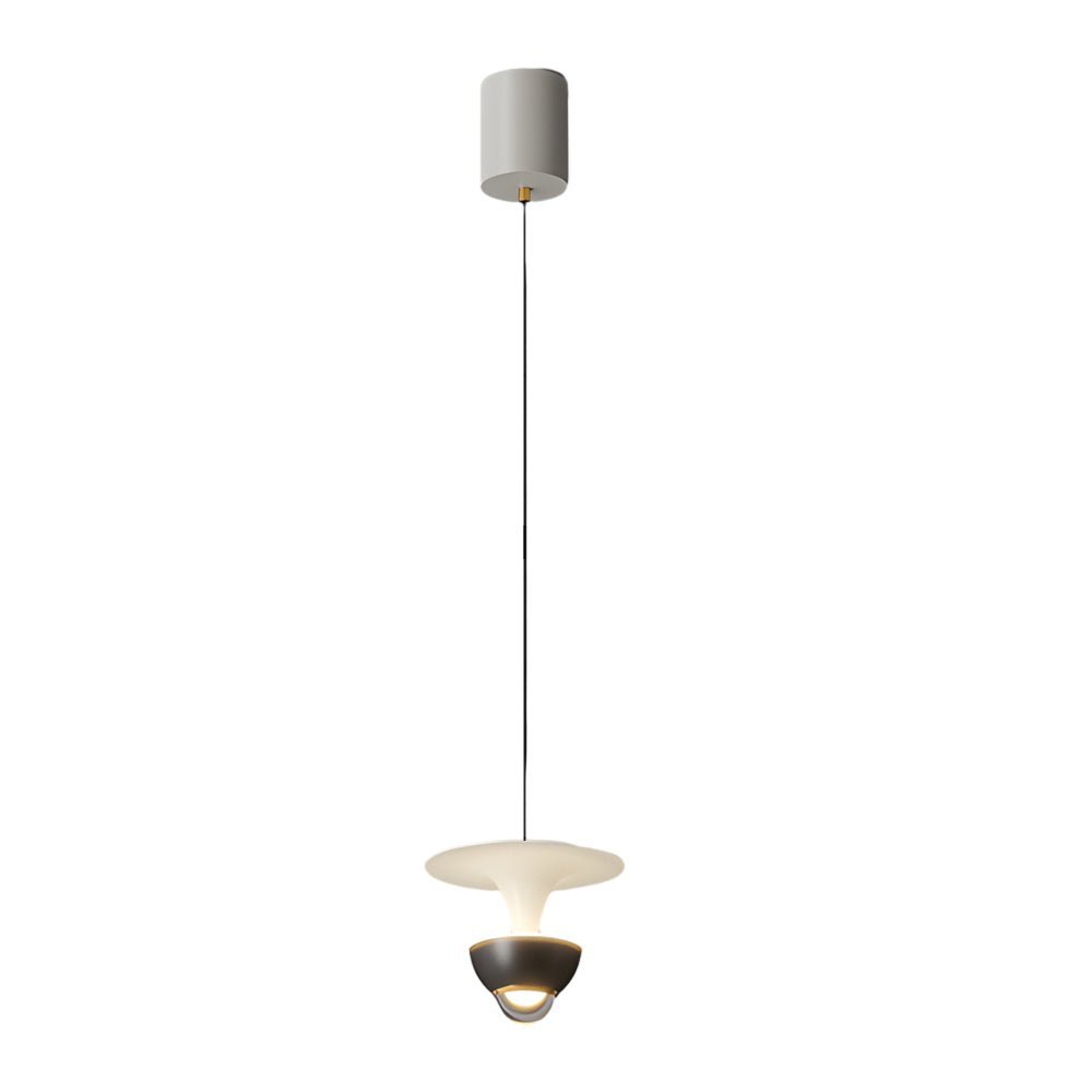 Modern LED Pendant Light with 3-Step Dimming & Adjustable Spotlight