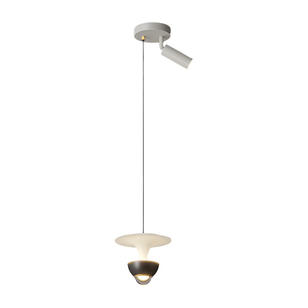 Modern LED Pendant Light with 3-Step Dimming & Adjustable Spotlight