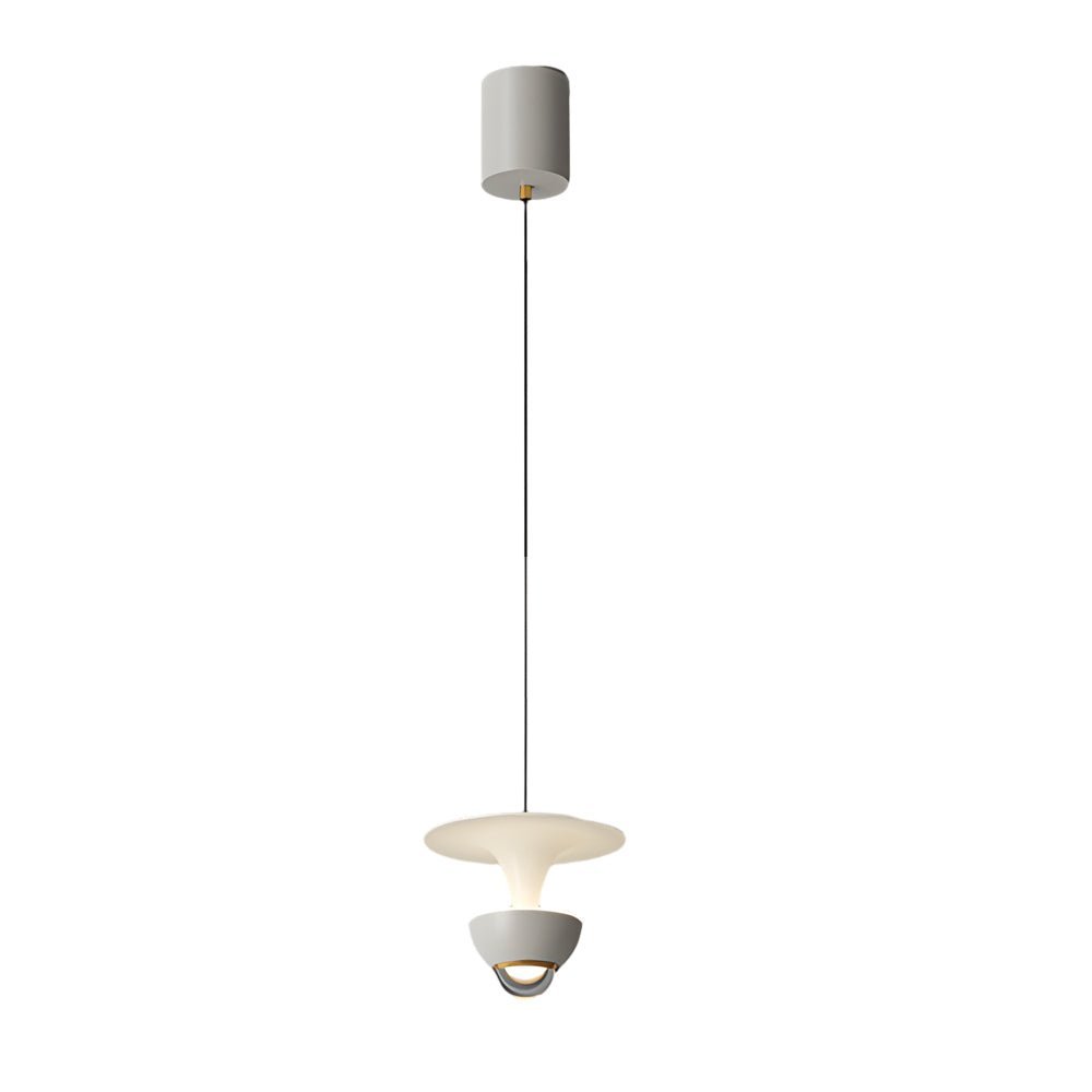 Modern LED Pendant Light with 3-Step Dimming & Adjustable Spotlight