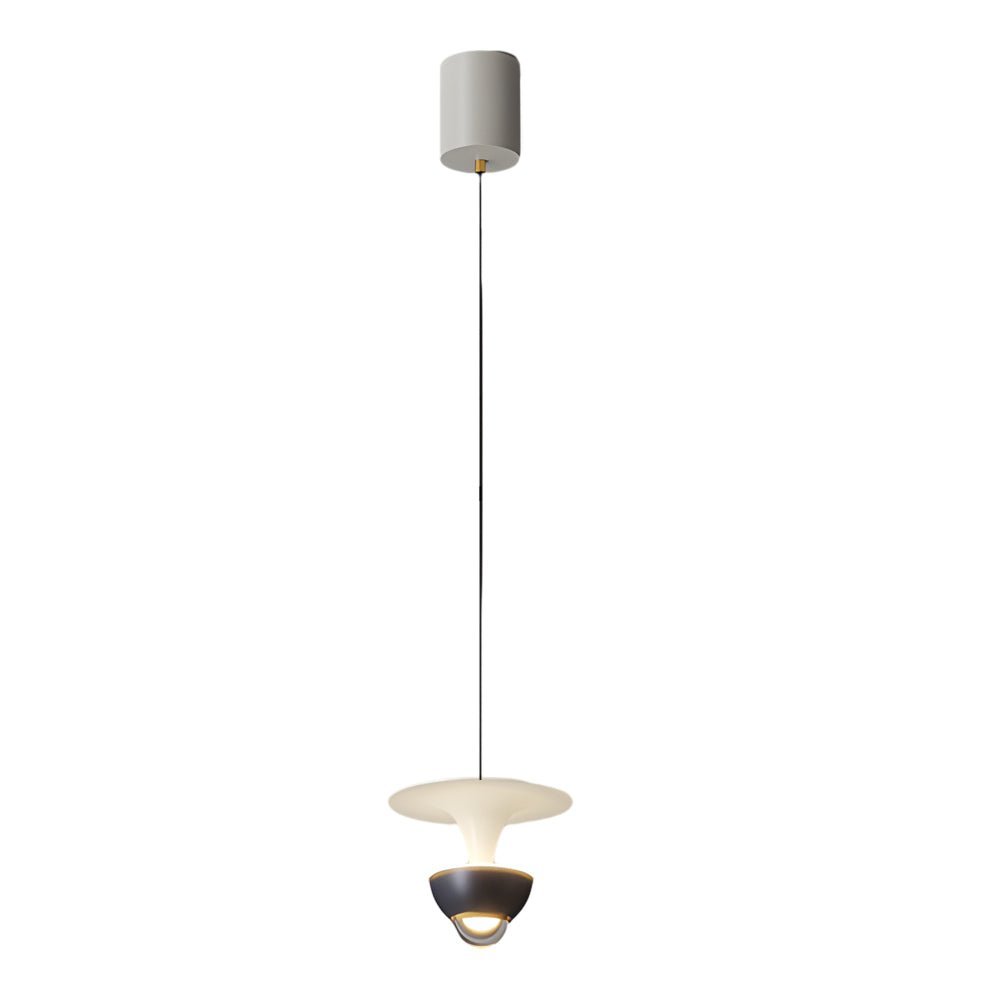 Modern LED Pendant Light with 3-Step Dimming & Adjustable Spotlight