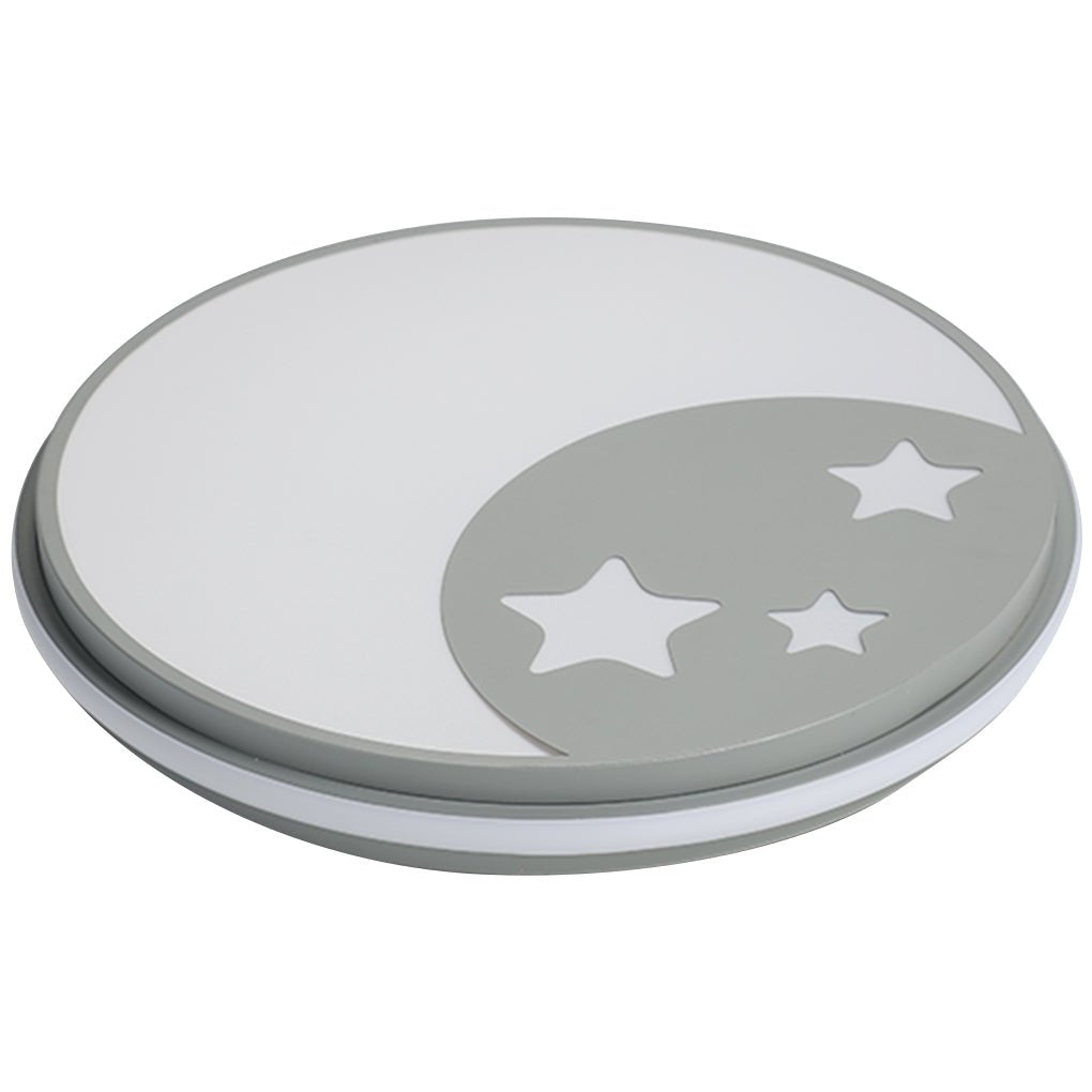 Modern Circular LED Ceiling Light for Kids Room - Cartoon Design