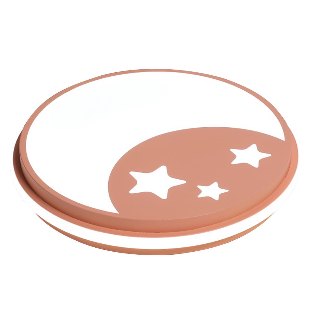 Modern Circular LED Ceiling Light for Kids Room - Cartoon Design
