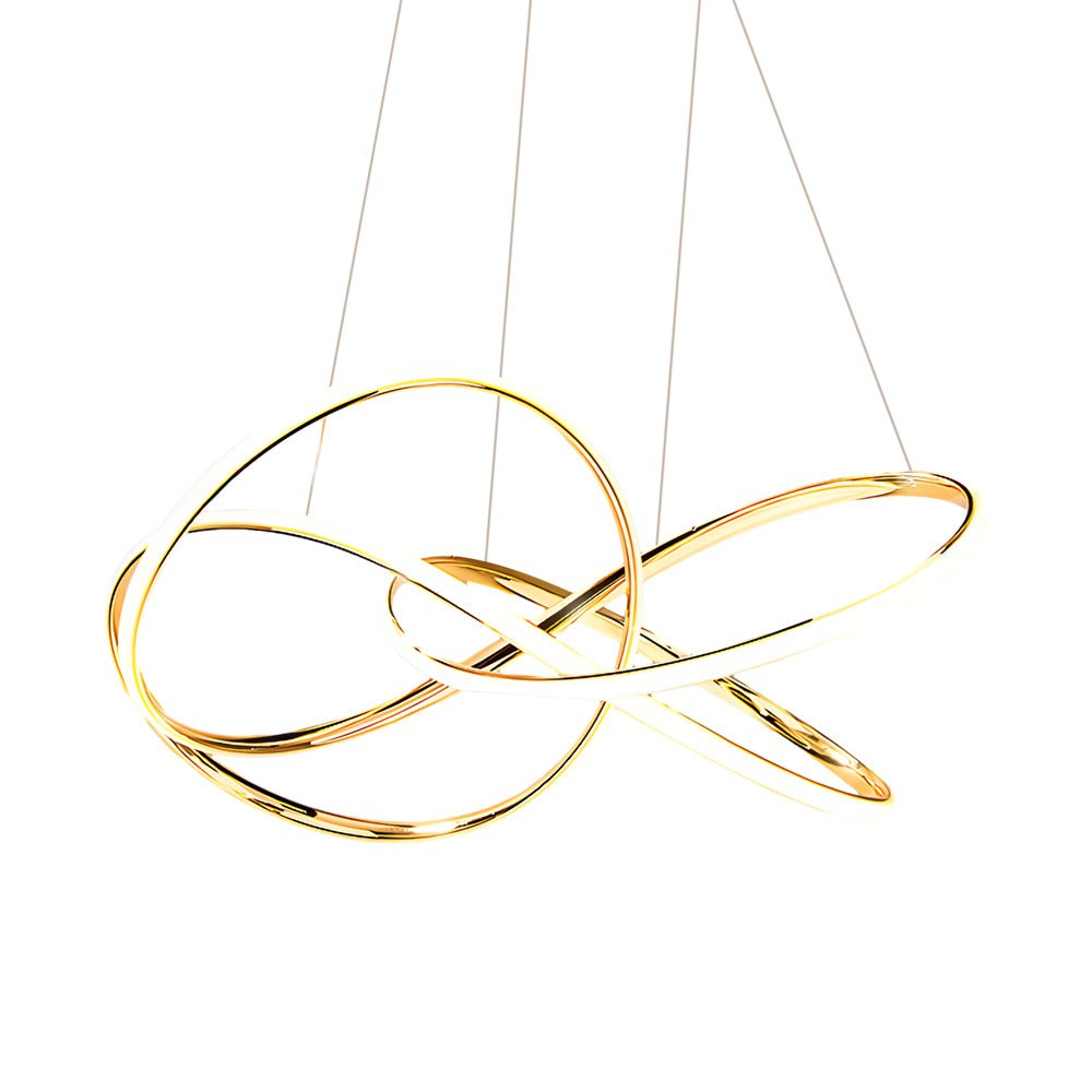 Modern Circular LED Chandelier with 3-Step Dimming