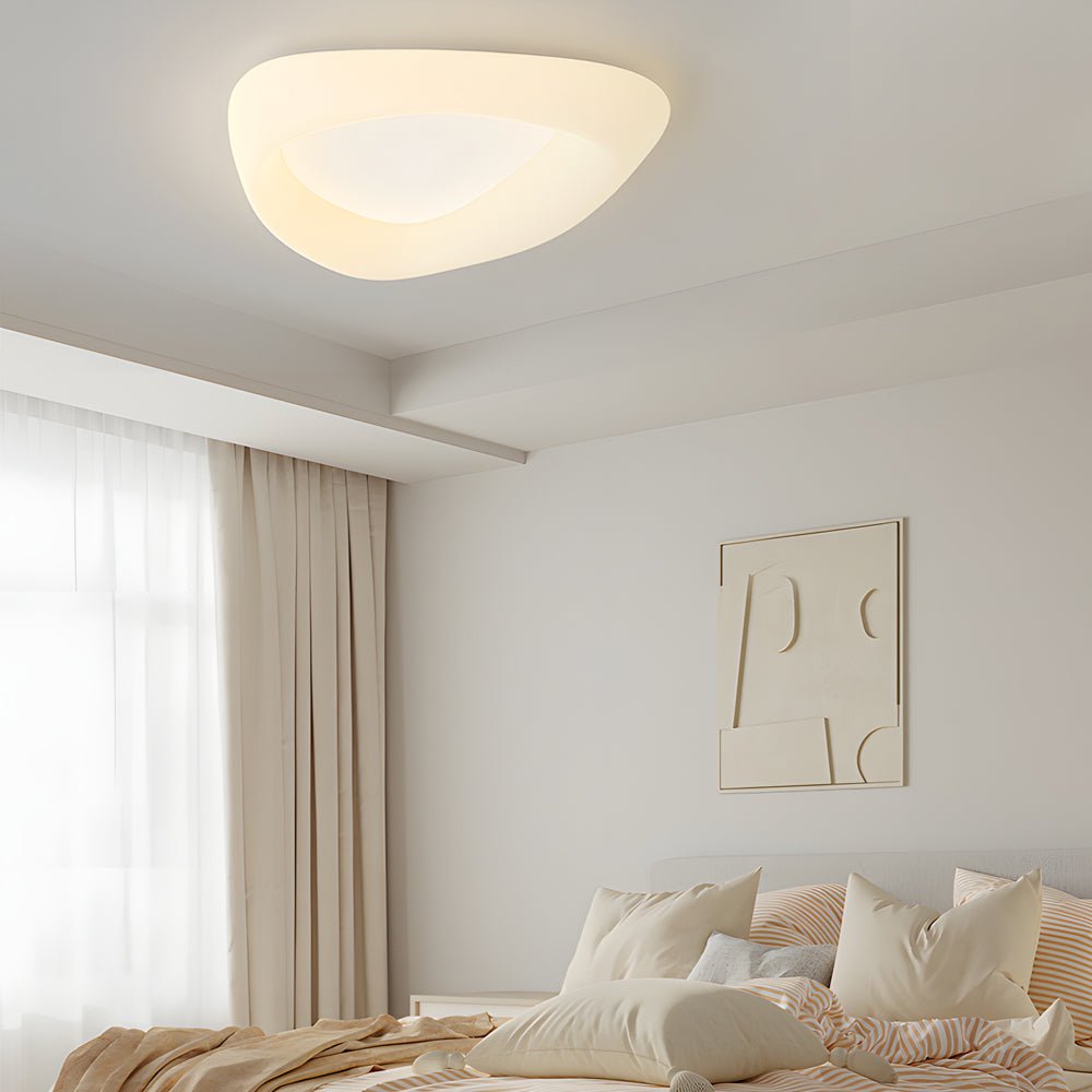 Modern Cobblestone LED Flush Mount Ceiling Light with 3-Step Dimming