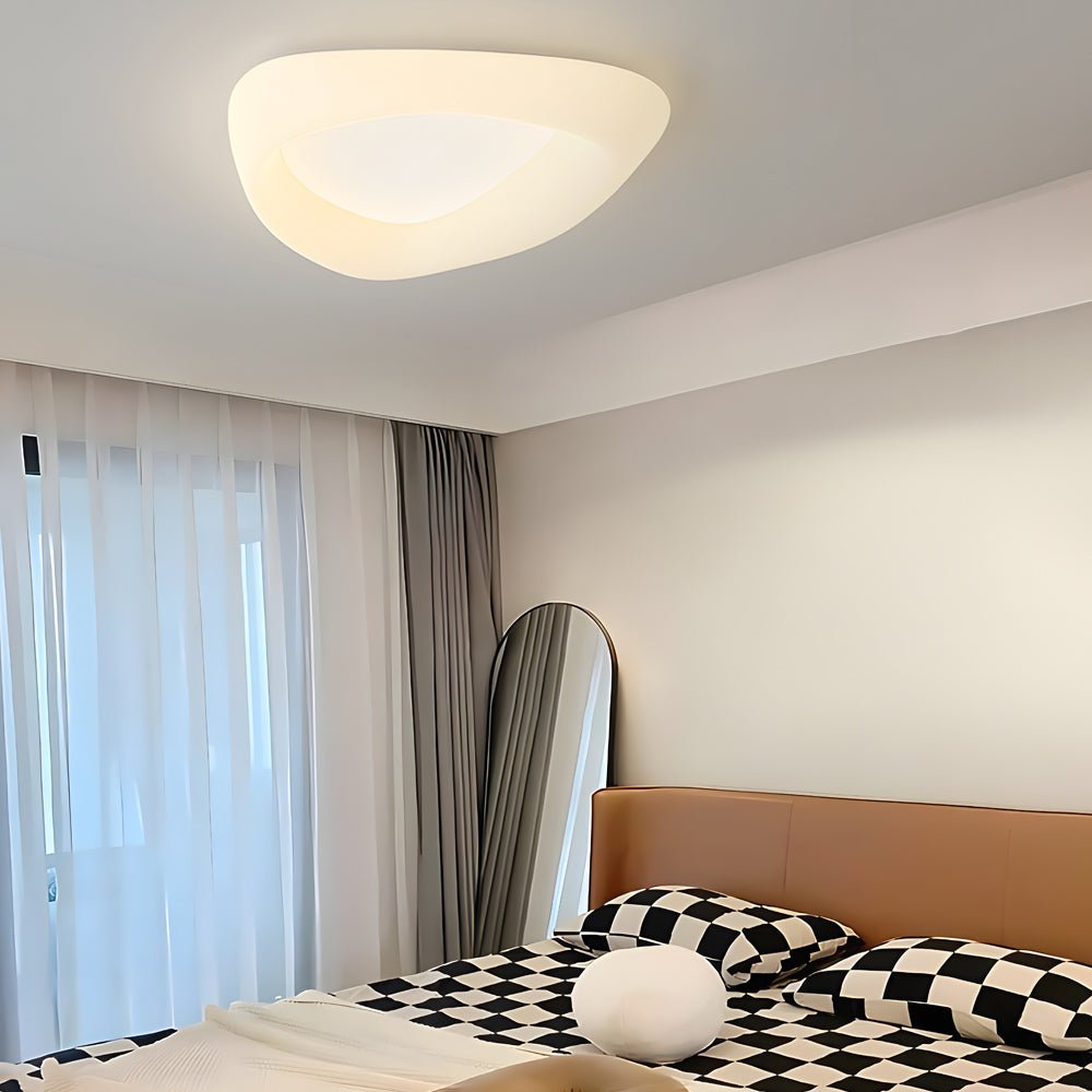 Modern Cobblestone LED Flush Mount Ceiling Light with 3-Step Dimming