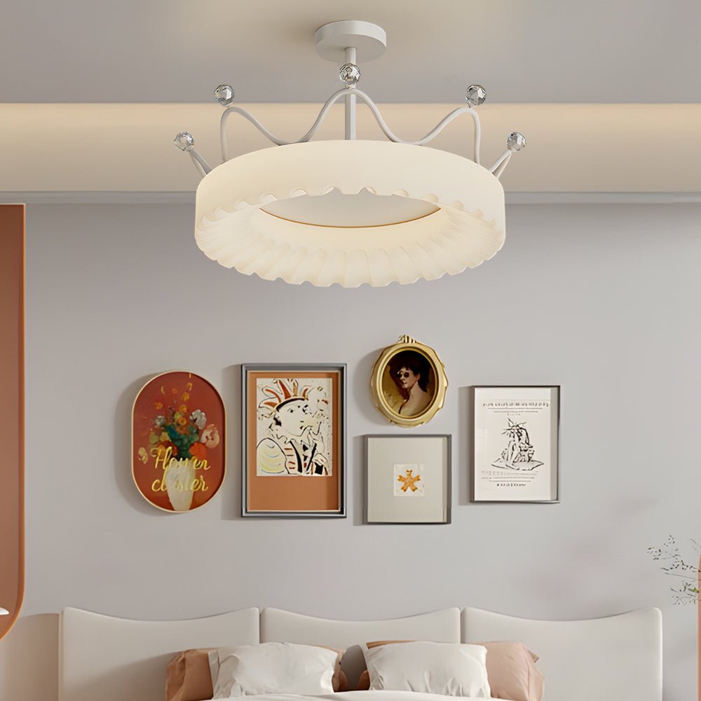 Three-Step Dimming LED Ceiling Light - Modern Iron & Acrylic