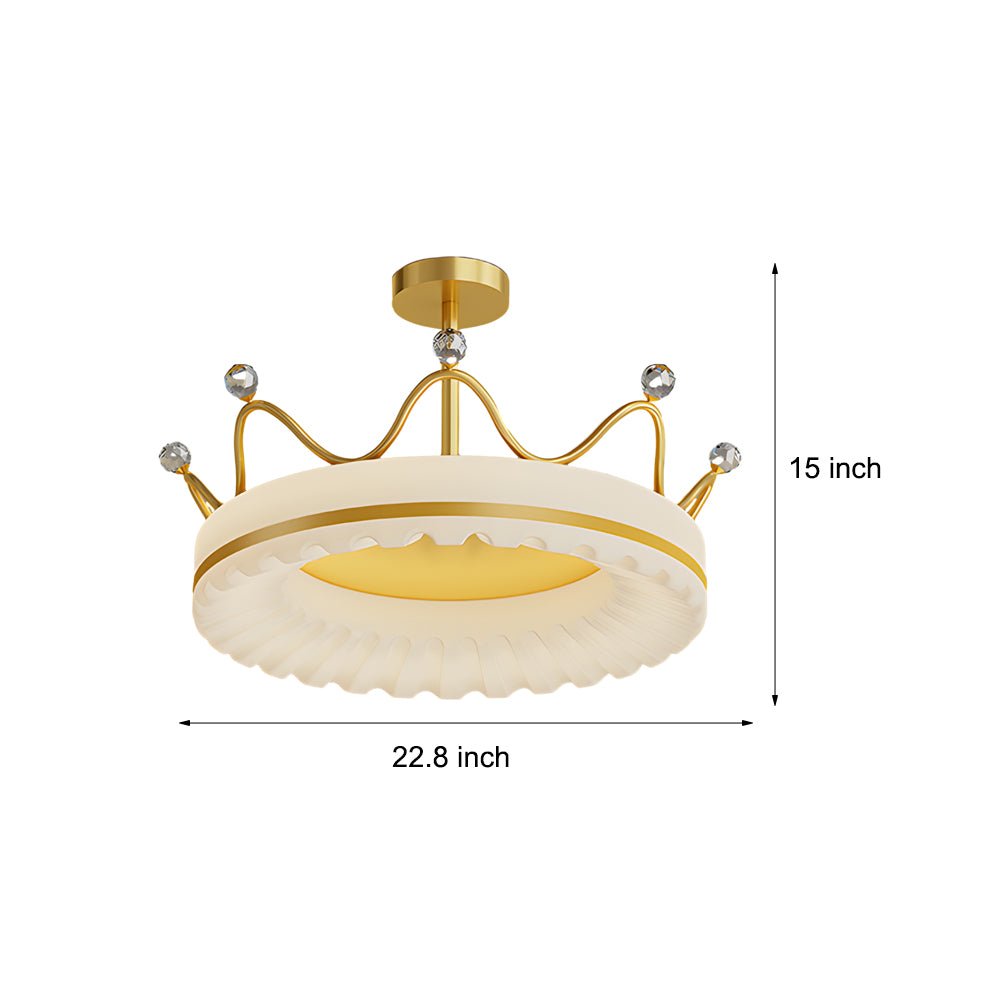 Three-Step Dimming LED Ceiling Light - Modern Iron & Acrylic
