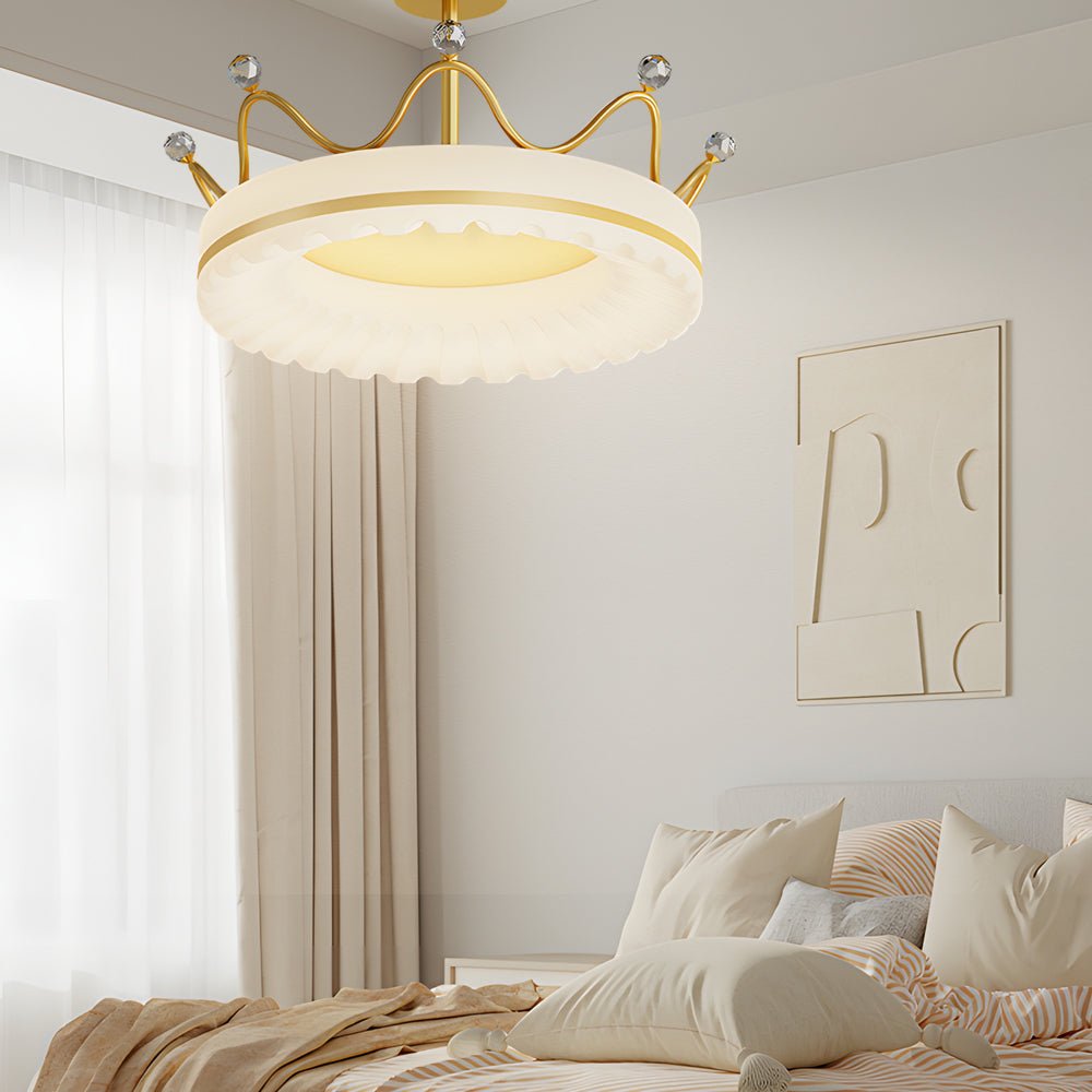 Three-Step Dimming LED Ceiling Light - Modern Iron & Acrylic