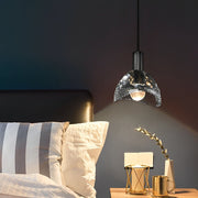 Crystal Shade LED Pendant Light Modern Copper Minimalist Fixture