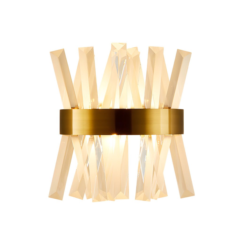 Crystal Strip Wall Sconce Modern Up Down Light Stainless Steel