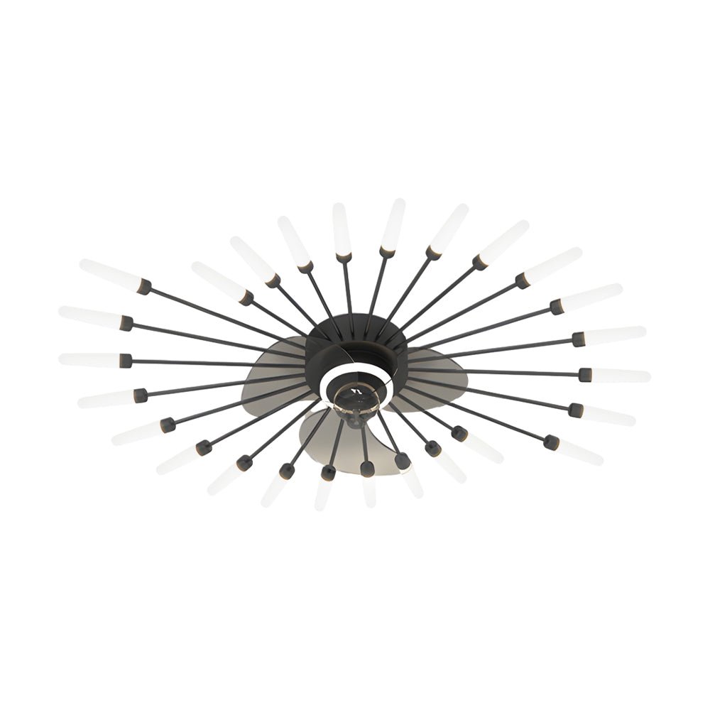 Modern Flower Design Ceiling Fan with Dimmable LED Light