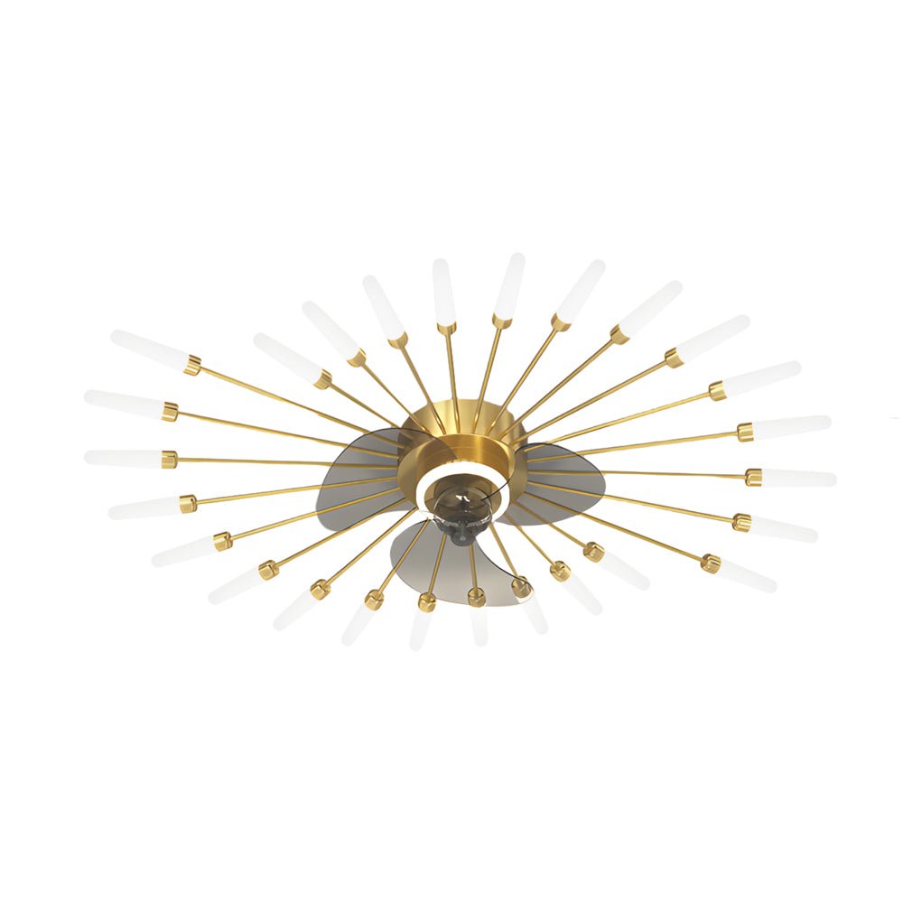Modern Flower Design Ceiling Fan with Dimmable LED Light