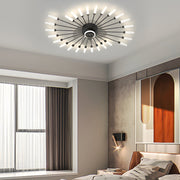 Modern Flower Design Ceiling Fan with Dimmable LED Light