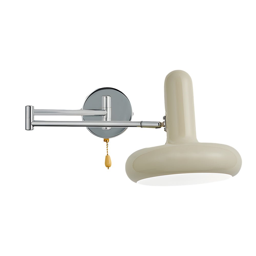 Modern Glass Swing Arm Dimmable Wall Lamp with Remote Control