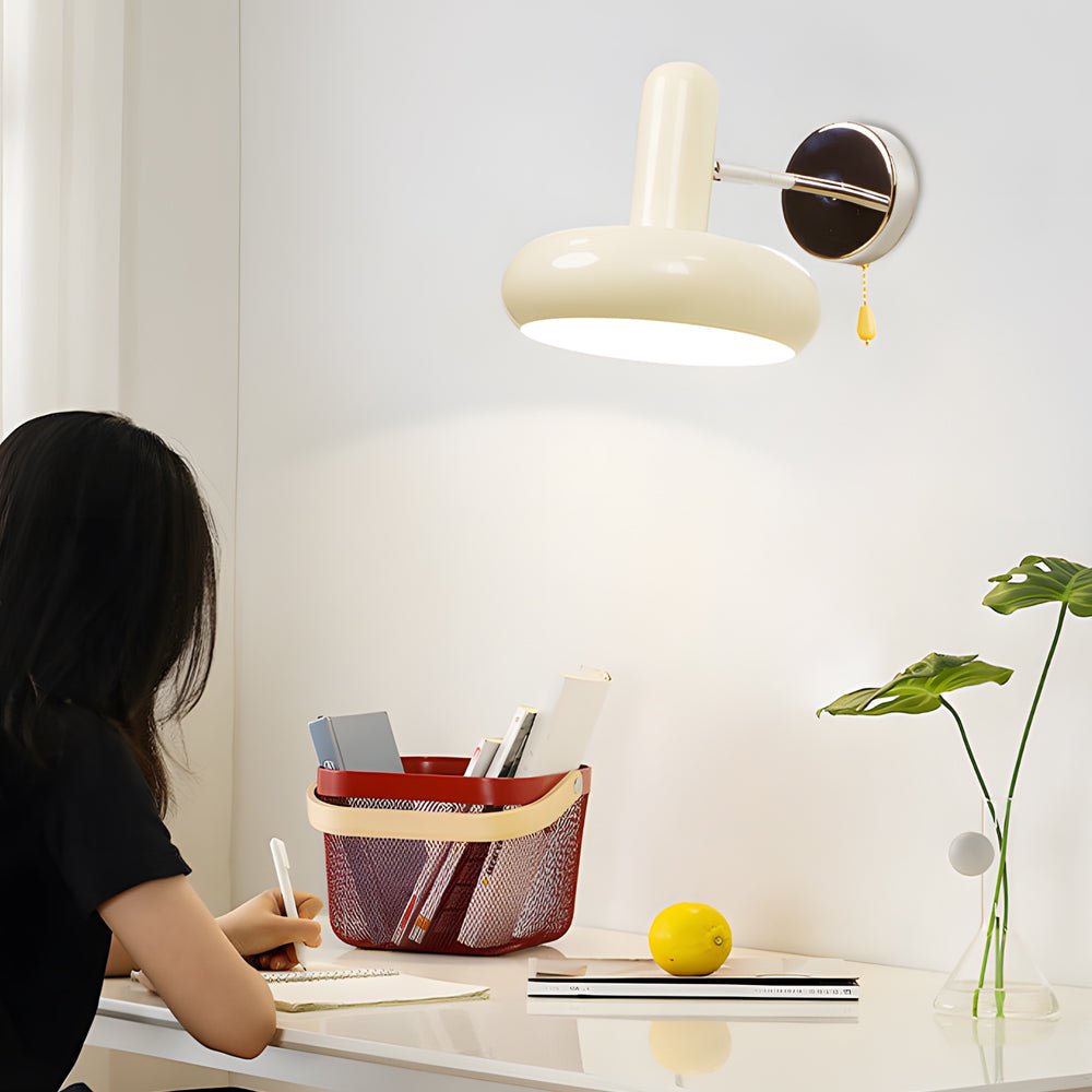 Modern Glass Swing Arm Dimmable Wall Lamp with Remote Control