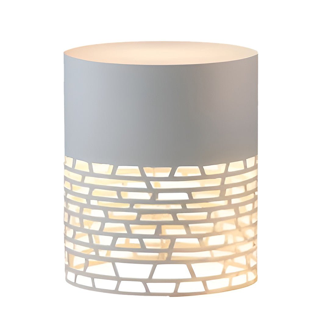Hollow Mesh LED Cylinder Light Freestanding Outdoor Garden Lamp