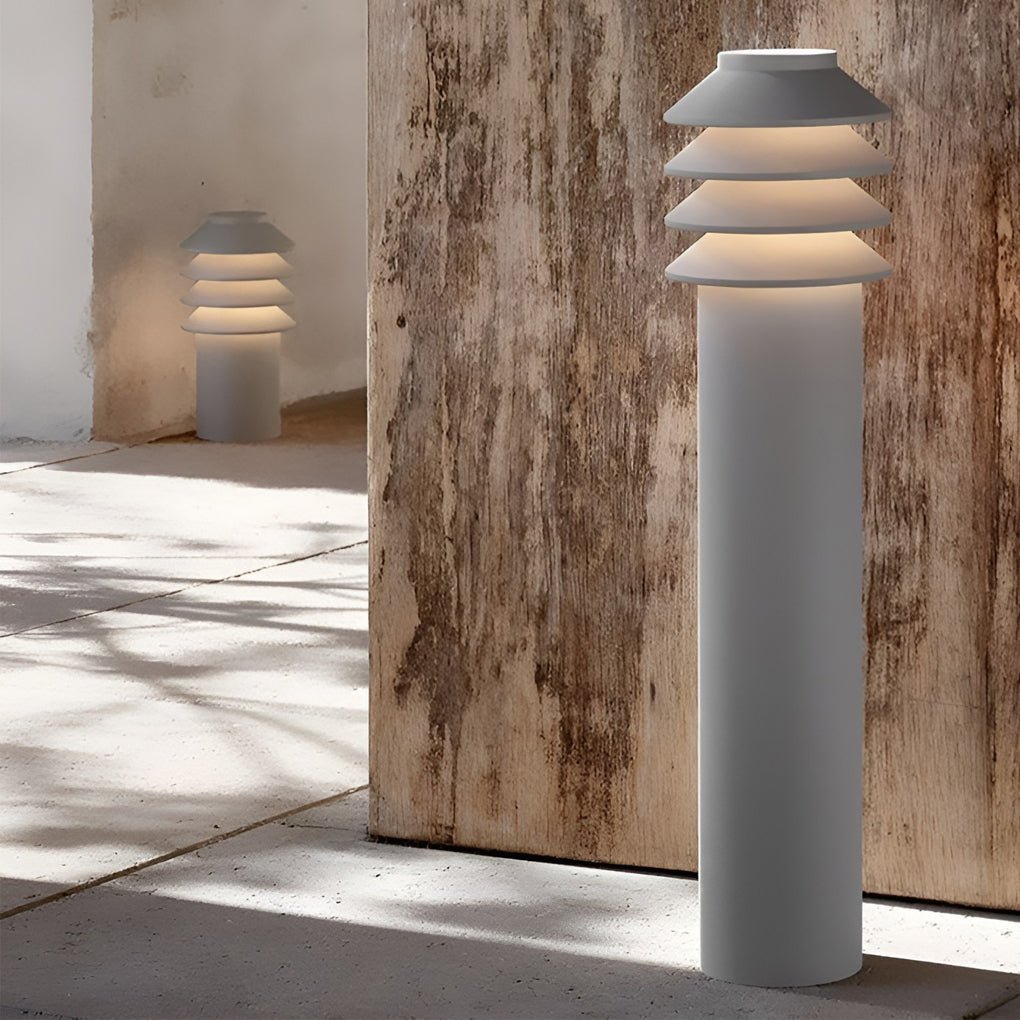 Modern Aluminum LED Outdoor Cylinder Light for Garden & Pathway