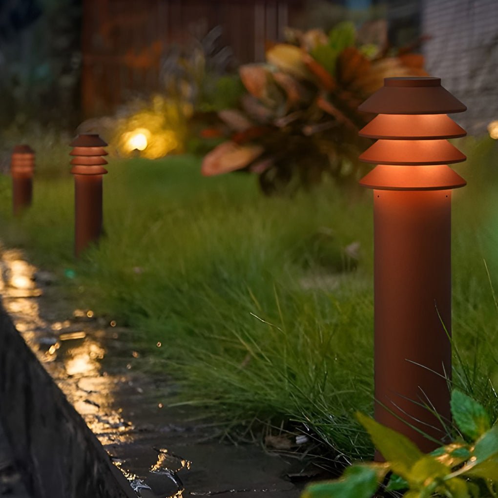 Modern Aluminum LED Outdoor Cylinder Light for Garden & Pathway
