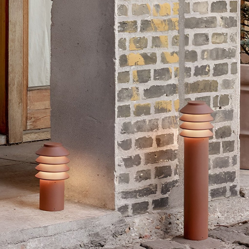 Modern Aluminum LED Outdoor Cylinder Light for Garden & Pathway