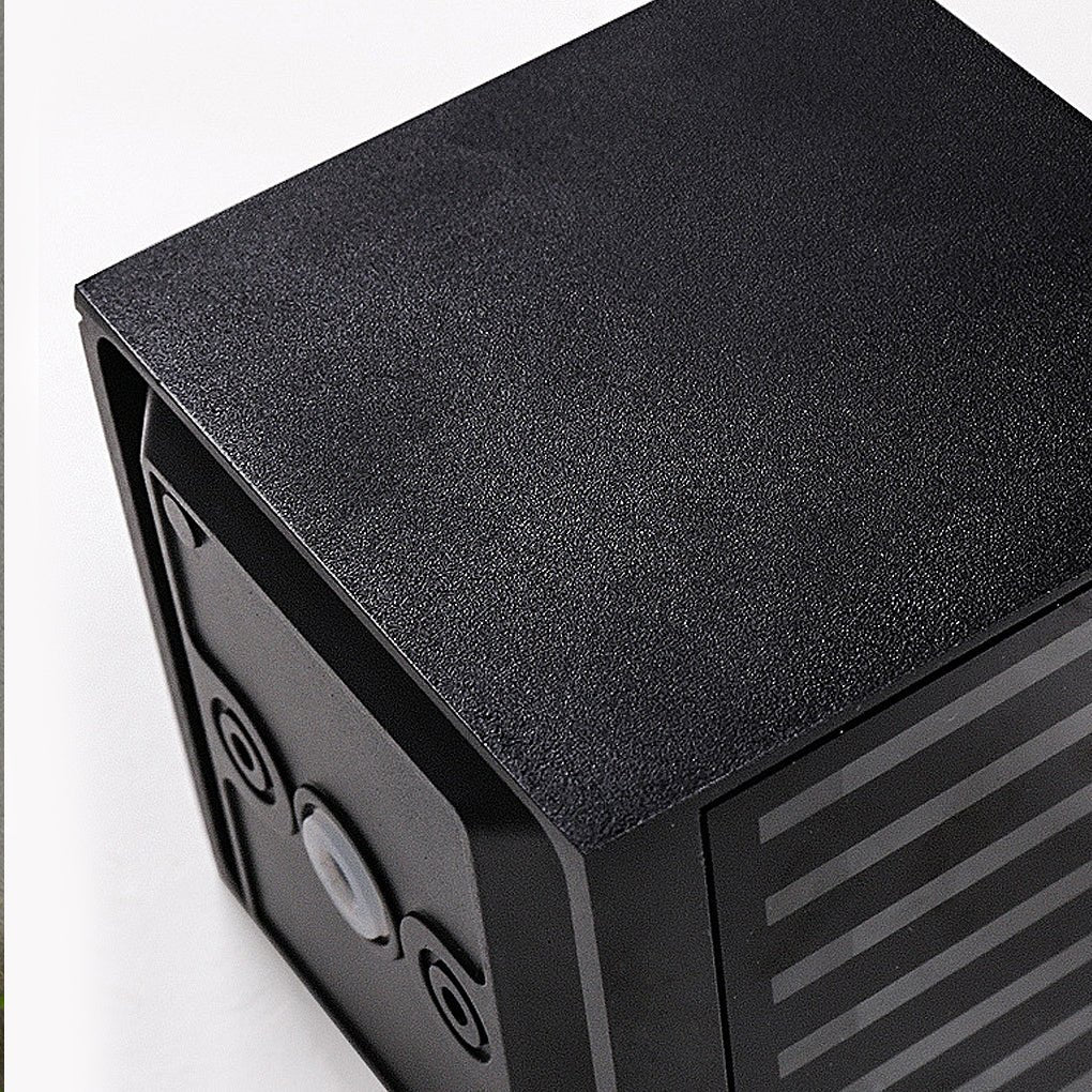 LED Up Down Outdoor Wall Light Industrial Black Aluminum Sconce