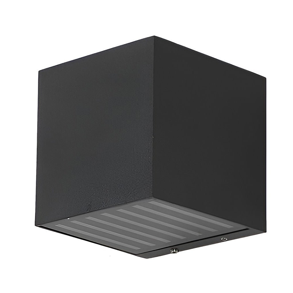 LED Up Down Outdoor Wall Light Industrial Black Aluminum Sconce