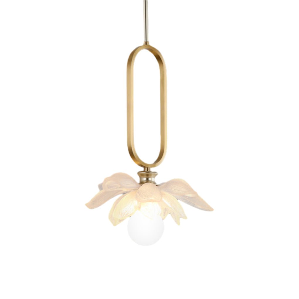 Lotus Flower Modern Pendant Light with LED Ring Design