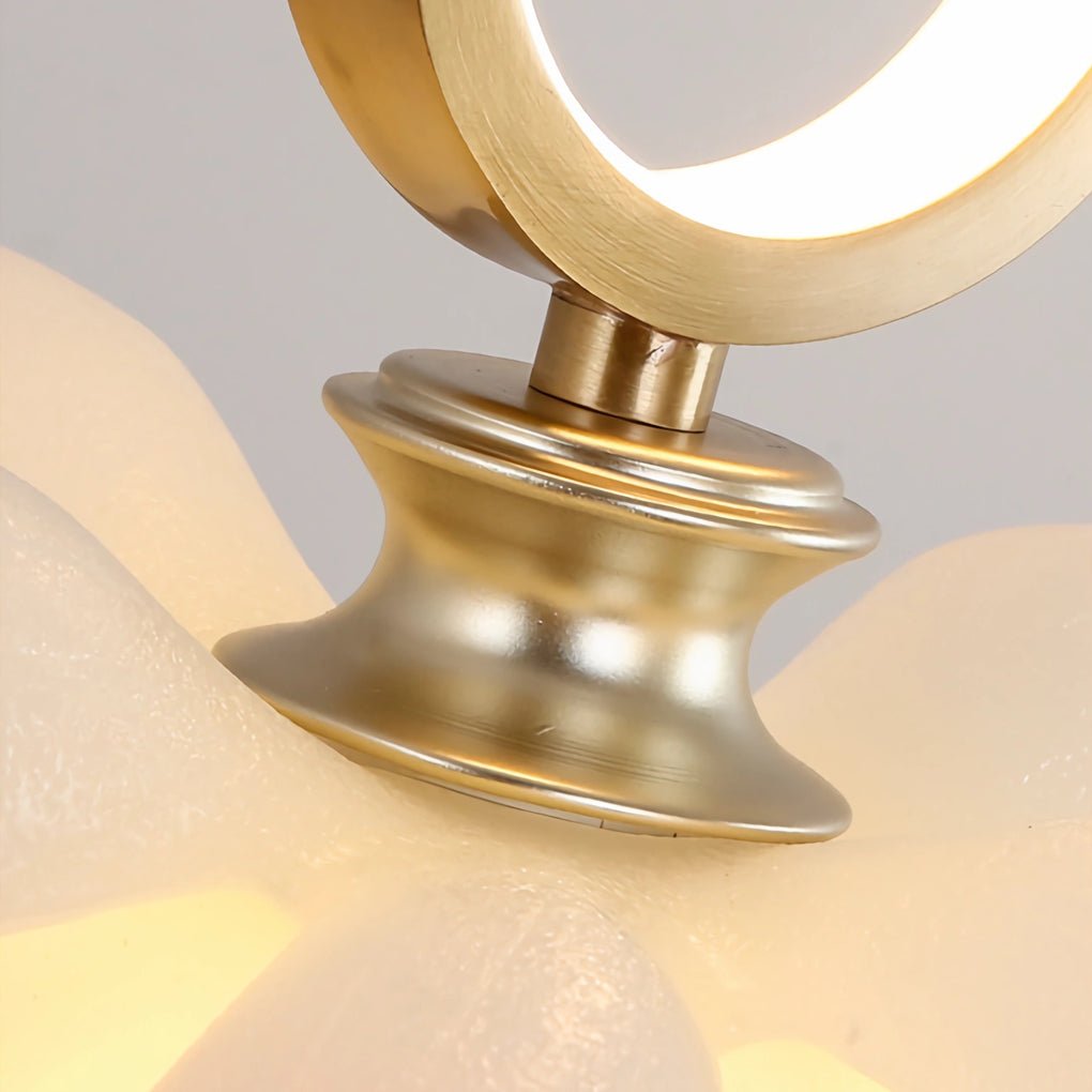 Lotus Flower Modern Pendant Light with LED Ring Design