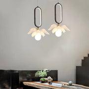 Lotus Flower Modern Pendant Light with LED Ring Design