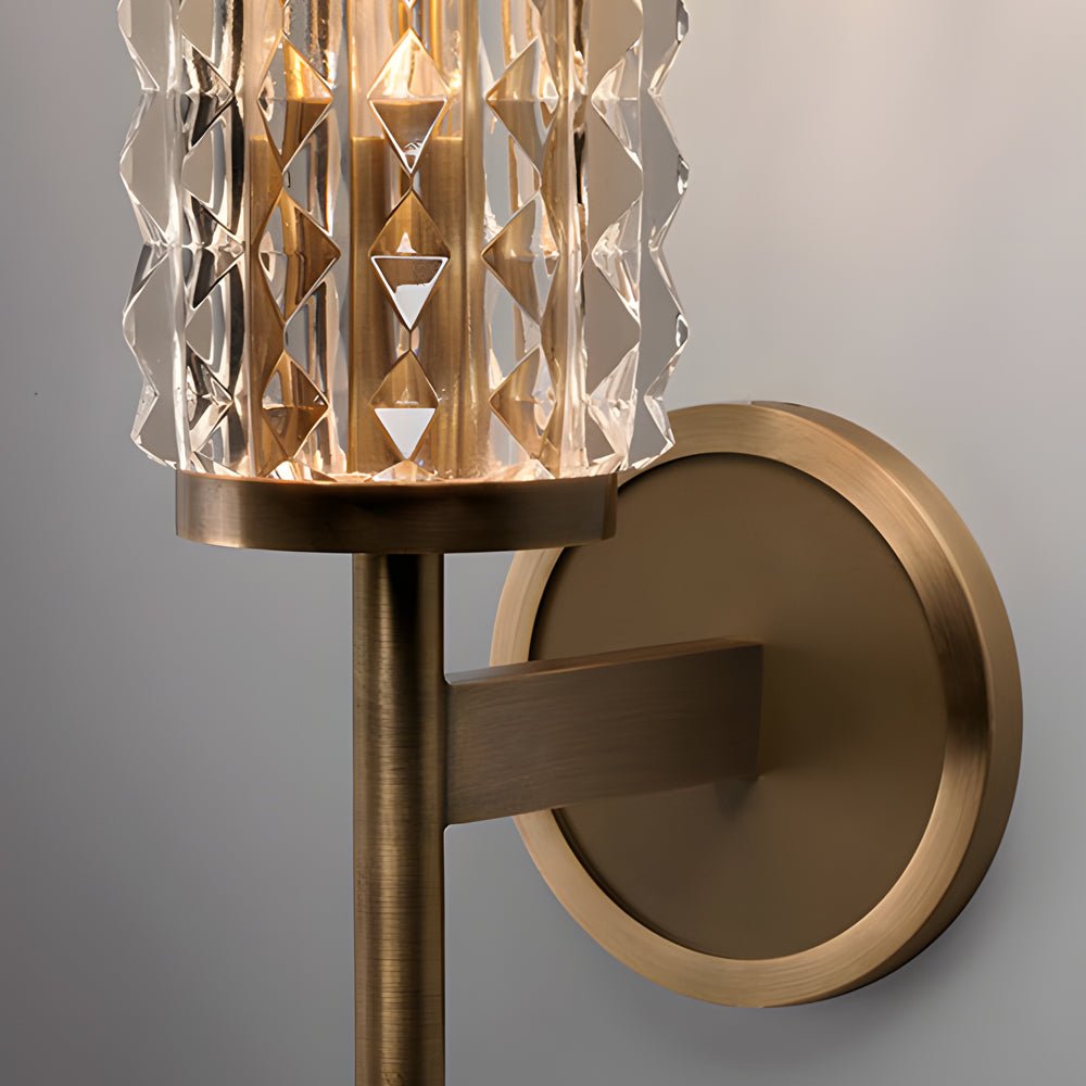 Modern Glass Copper Wall Sconce - E14 Hardwired Indoor Lighting