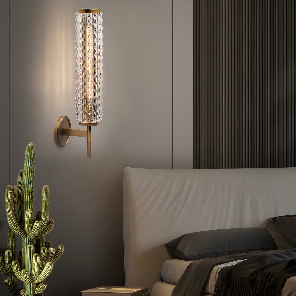 Modern Glass Copper Wall Sconce - E14 Hardwired Indoor Lighting