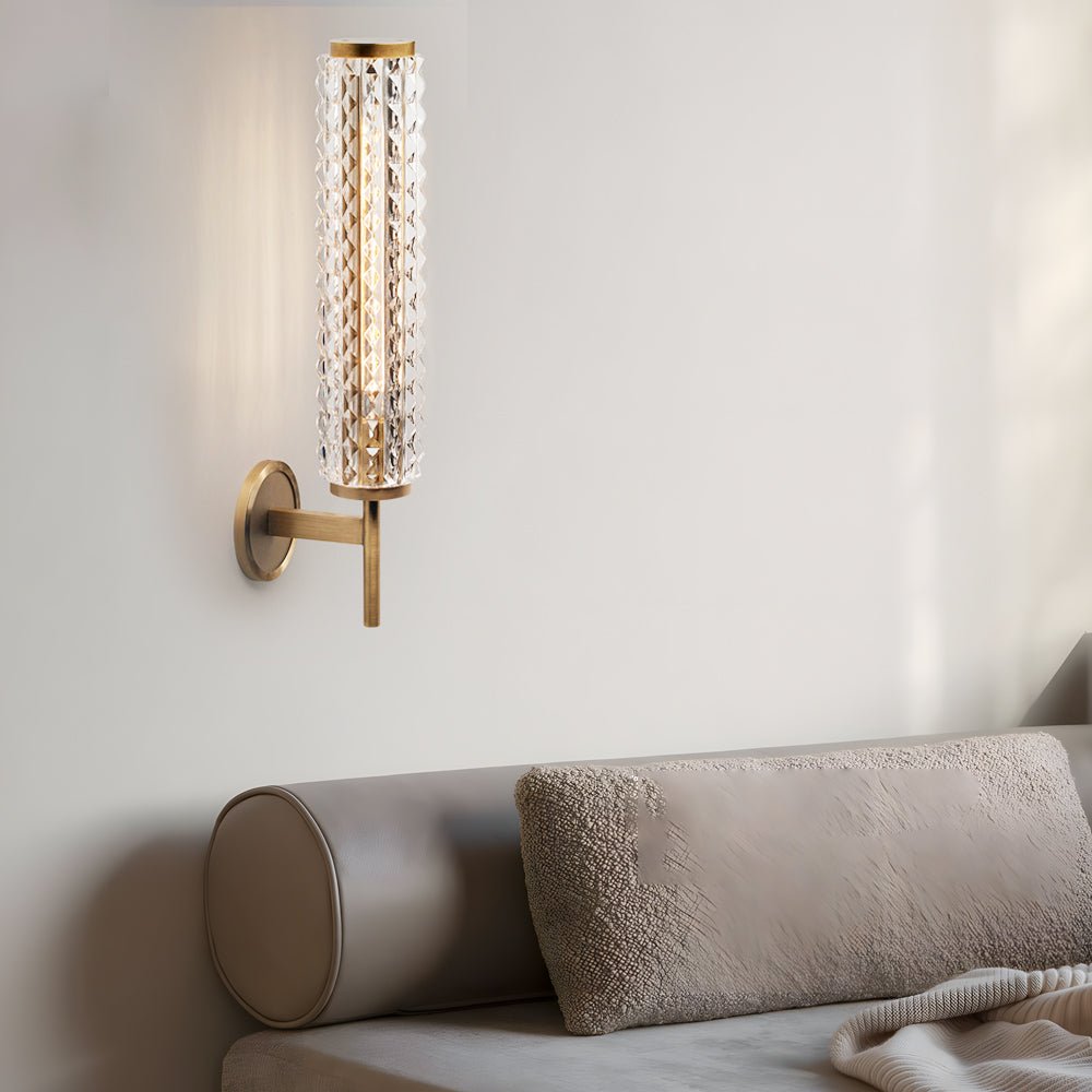 Modern Glass Copper Wall Sconce - E14 Hardwired Indoor Lighting