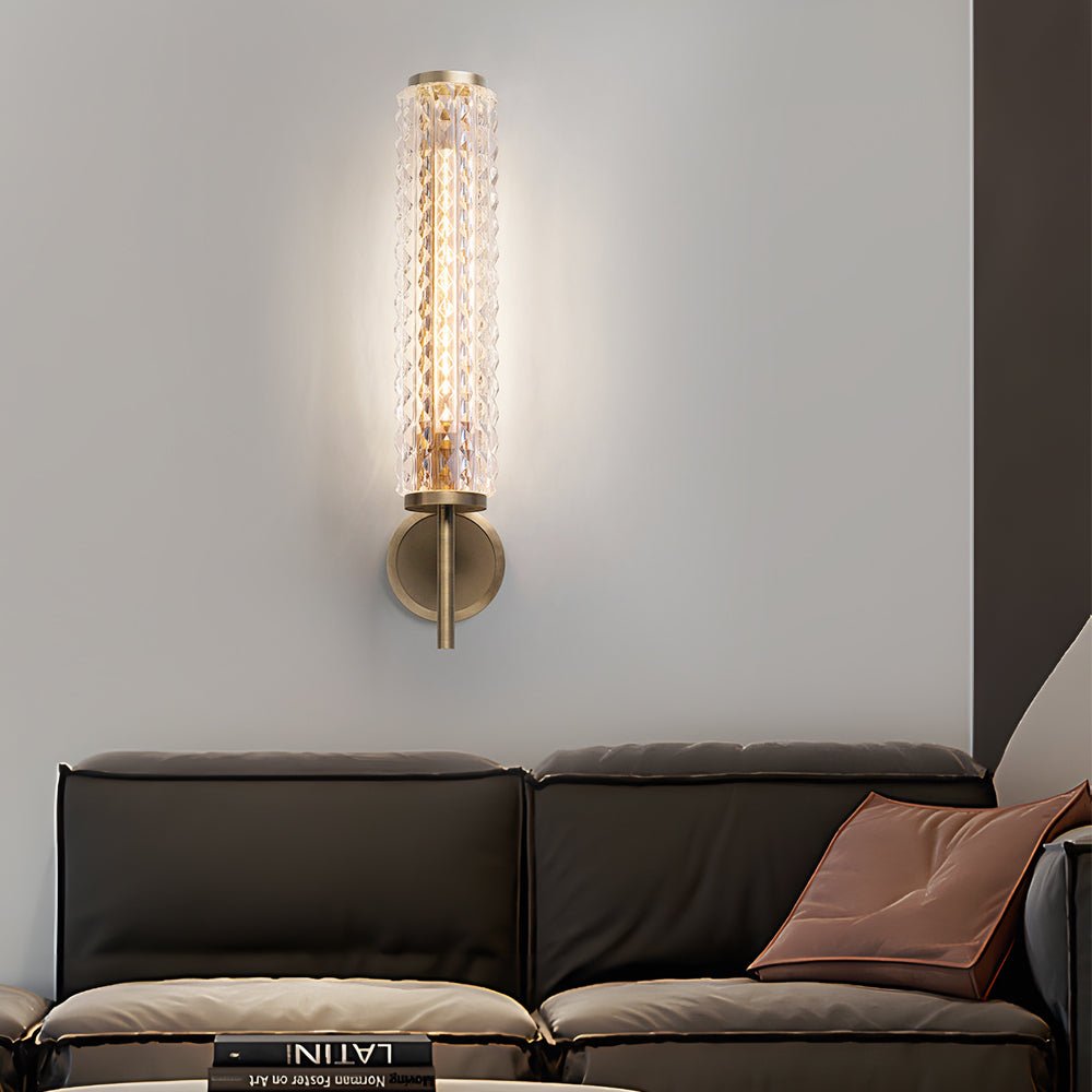Modern Glass Copper Wall Sconce - E14 Hardwired Indoor Lighting