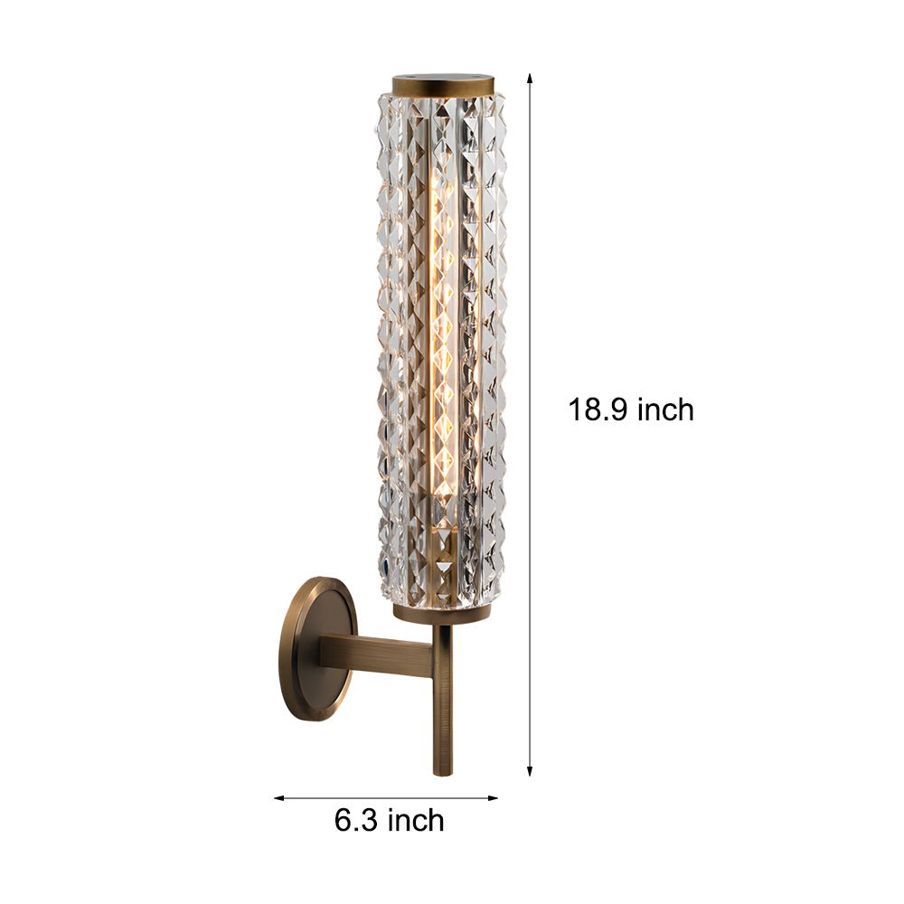 Modern Glass Copper Wall Sconce - E14 Hardwired Indoor Lighting