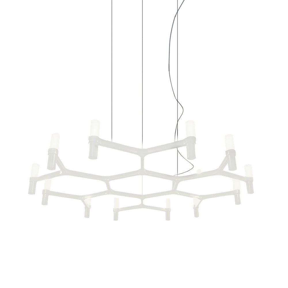 Modern Geometric LED Chandelier with Frosted Glass and Metal Layers