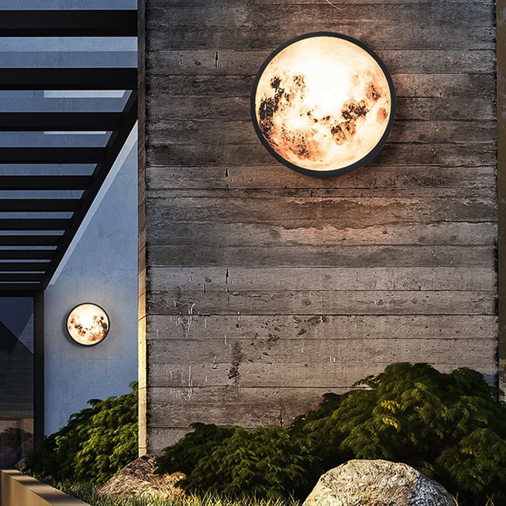 Moon Design Outdoor Waterproof LED Wall Light