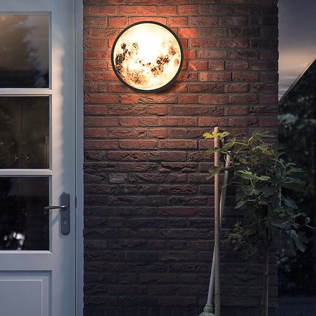 Moon Design Outdoor Waterproof LED Wall Light