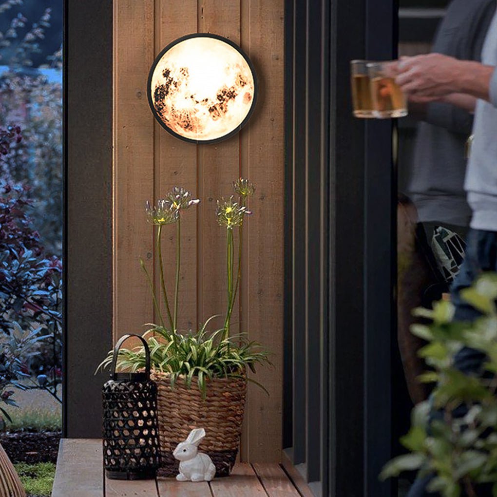 Moon Design Outdoor Waterproof LED Wall Light