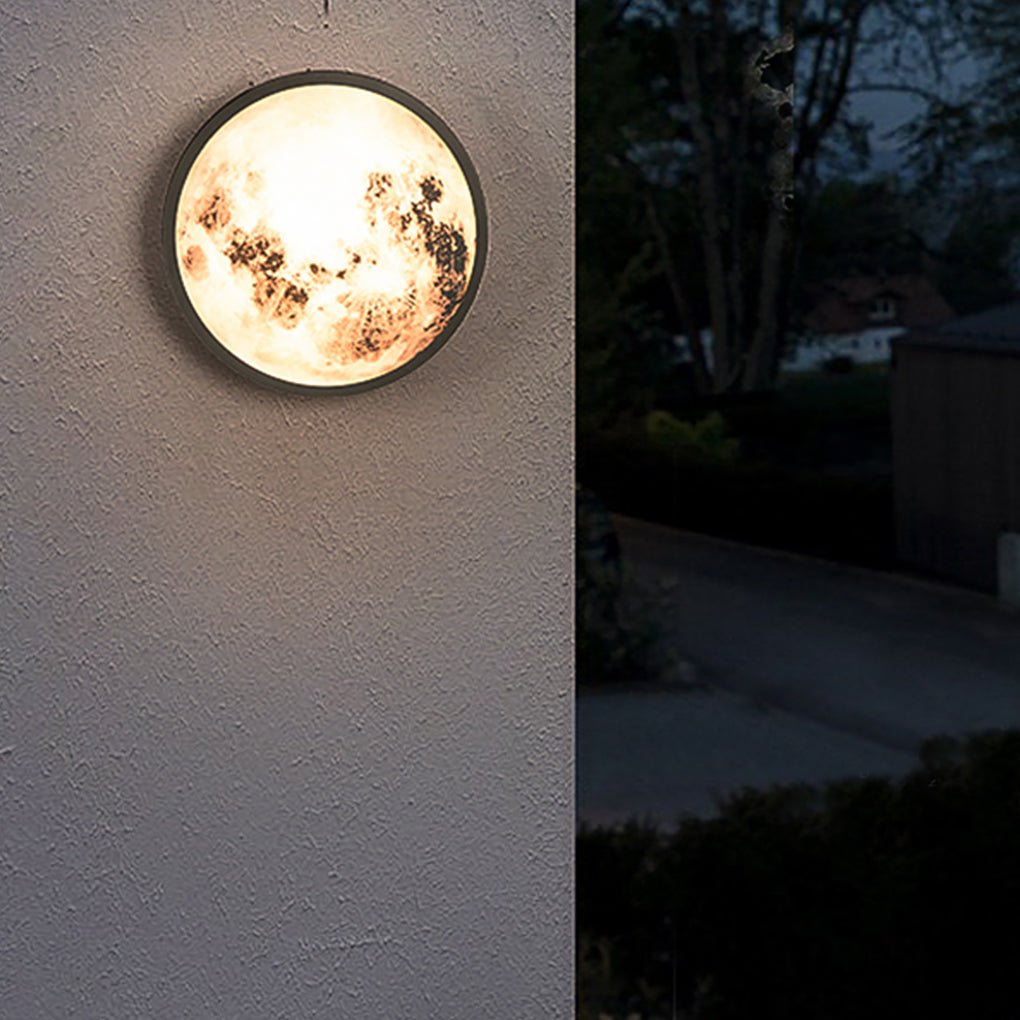 Moon Design Outdoor Waterproof LED Wall Light